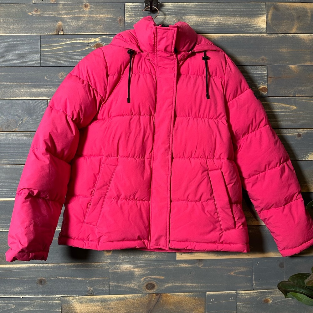 Calvin Klein Vibrant Pink Puffer Jacket